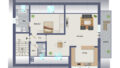 Grundriss 2-Zimmer-Dachgeschoss-Wohnung