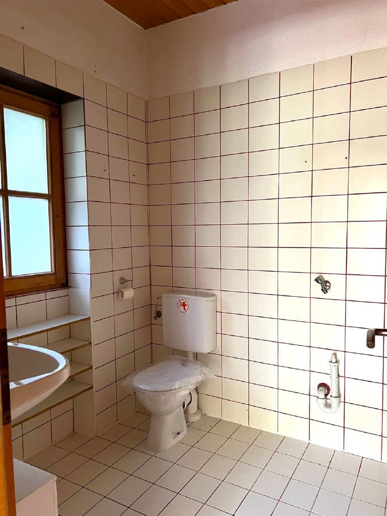 Tageslicht-Duschbad mit Waschmaschinenanschluss