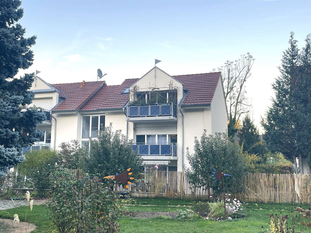 Sicht auf die vermietete 2-Zimmer-Wohnung im Dachg