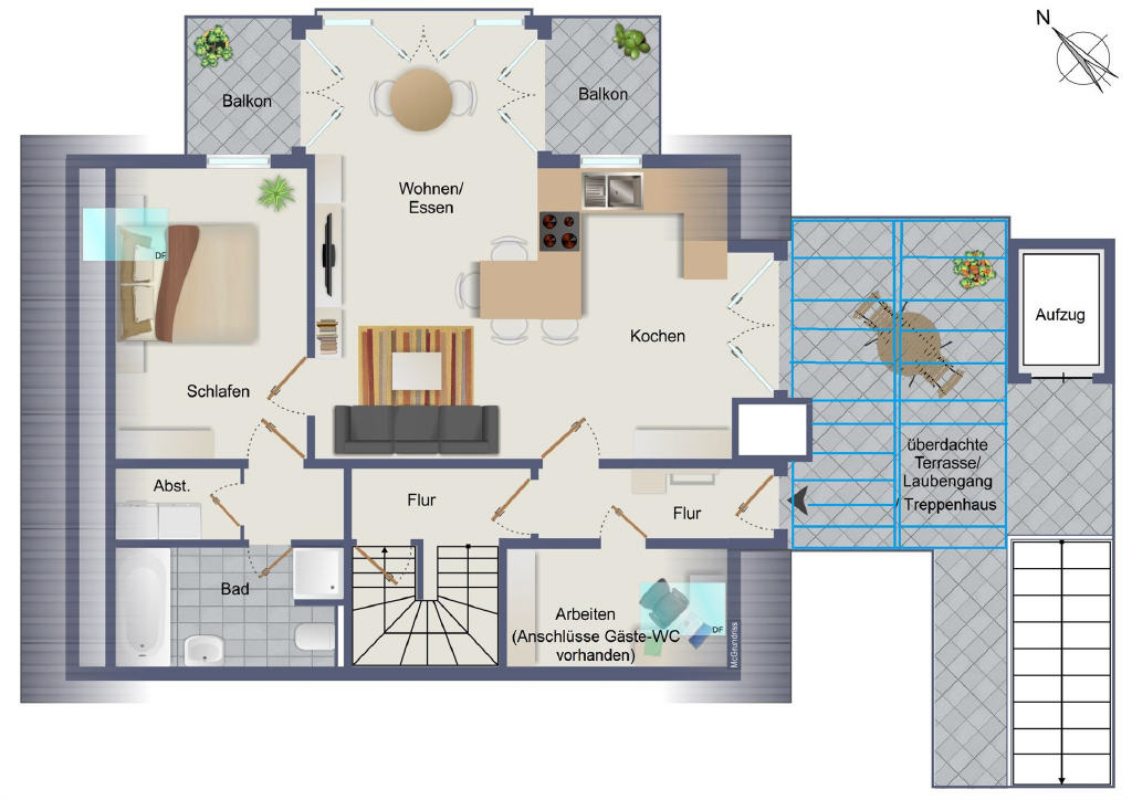Grundriss Ebene 1 / DG