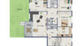 Grundriss 4-Zimmer-ETW mit Gartenanteil (5 m Breit