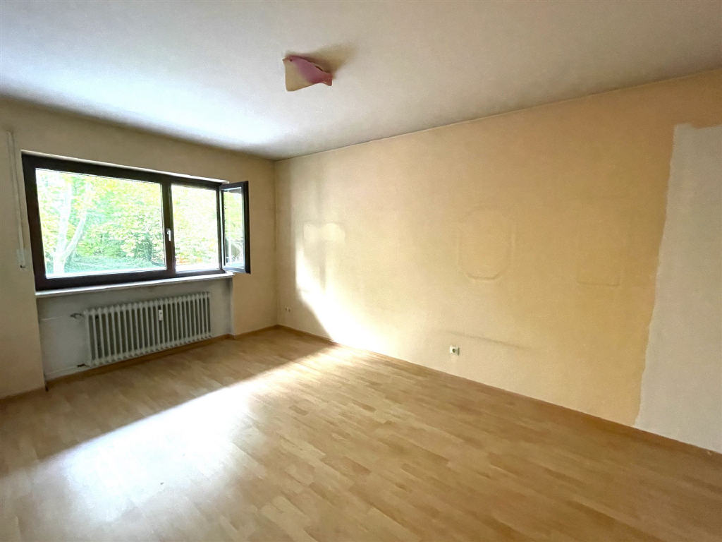 Sicht vom Balkon auf das Grundstück