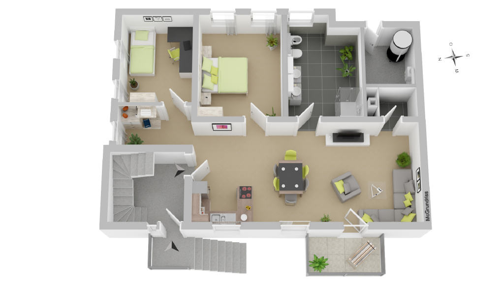 Grundriss EG / Hochparterre