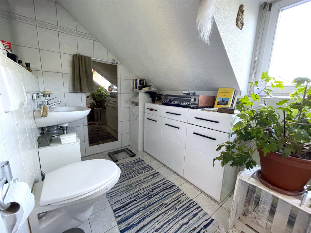 Tageslicht-Badezimmer mit Badewanne